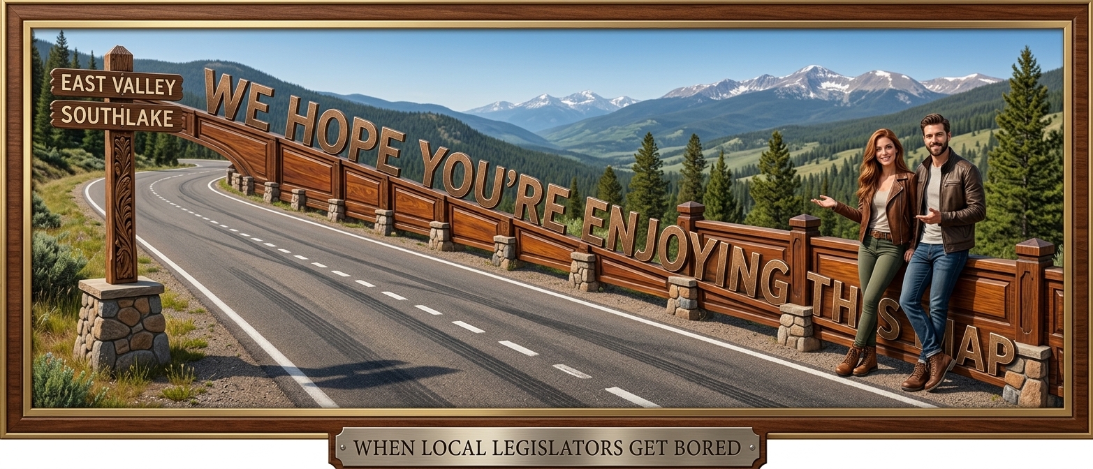 Thanks to differences in logging regulations, the messages actually turned out to be visible from the air.