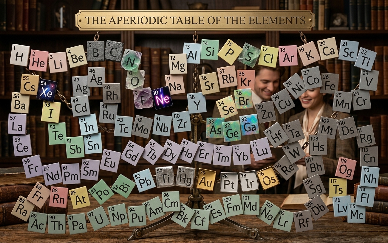 Scientists occasionally invent alternative periodic table layouts, which is usually a sign that they don't have enough enrichment in their enclosures.