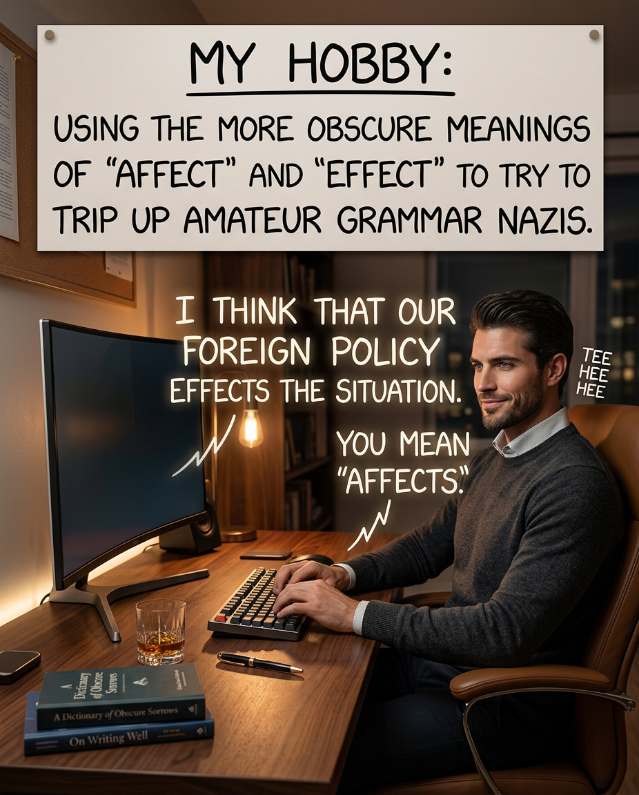 Time to paint another grammarian silhouette on the side of the desktop.