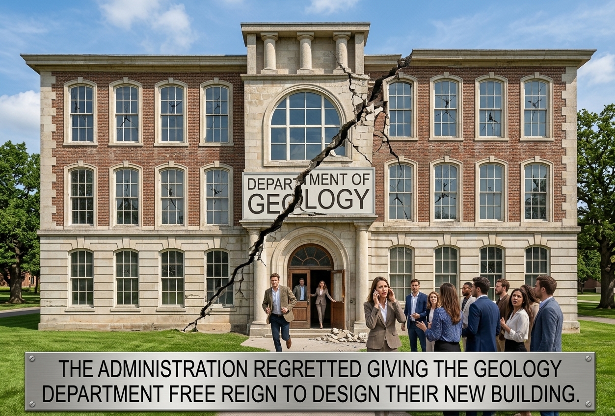 The administration thinks it's weird, but the geologists say it looks normal.