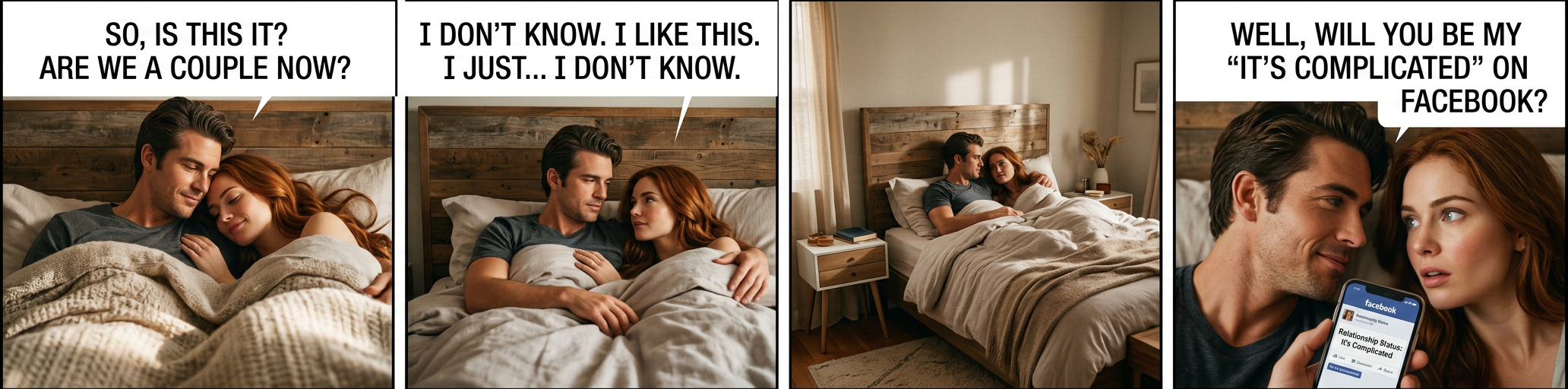 Facebook defines relationships.  'Yeah, we would have broken up last night, but the net connection was down.'