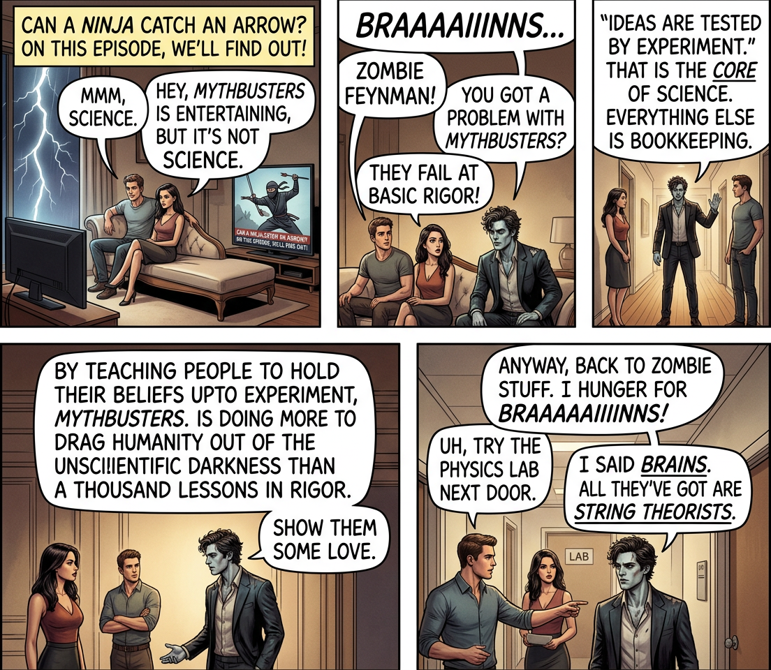 Last week, we busted the myth that electroweak gauge symmetry is broken by the Higgs mechanism.  We'll also examine the existence of God and whether true love exists.