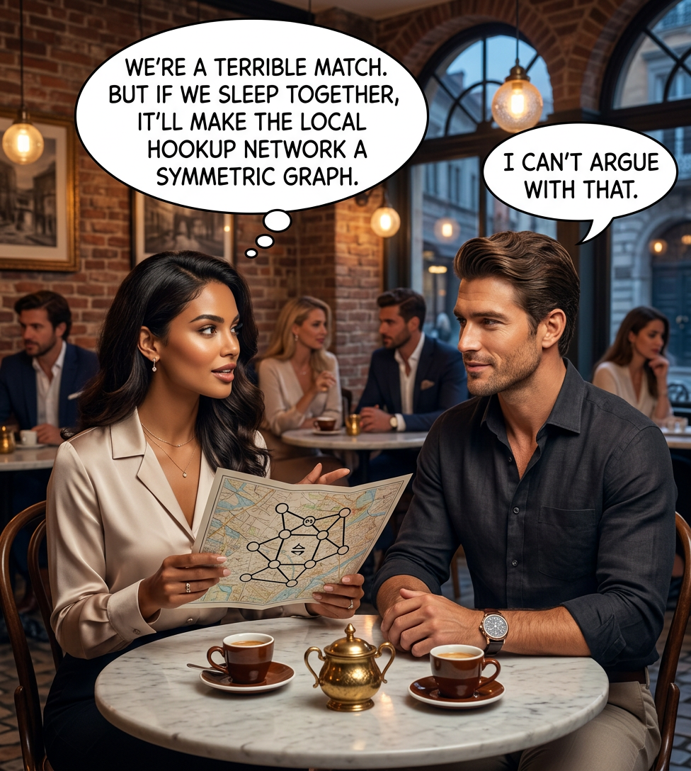 Check it out; I've had sex with someone who's had sex with someone who's written a paper with Paul Erdős!