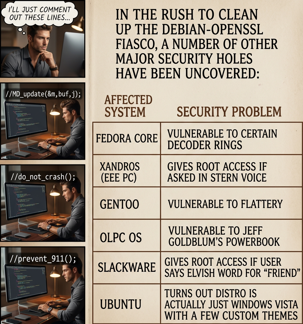 True story: I had to try several times to upload this comic because my ssh key was blacklisted.