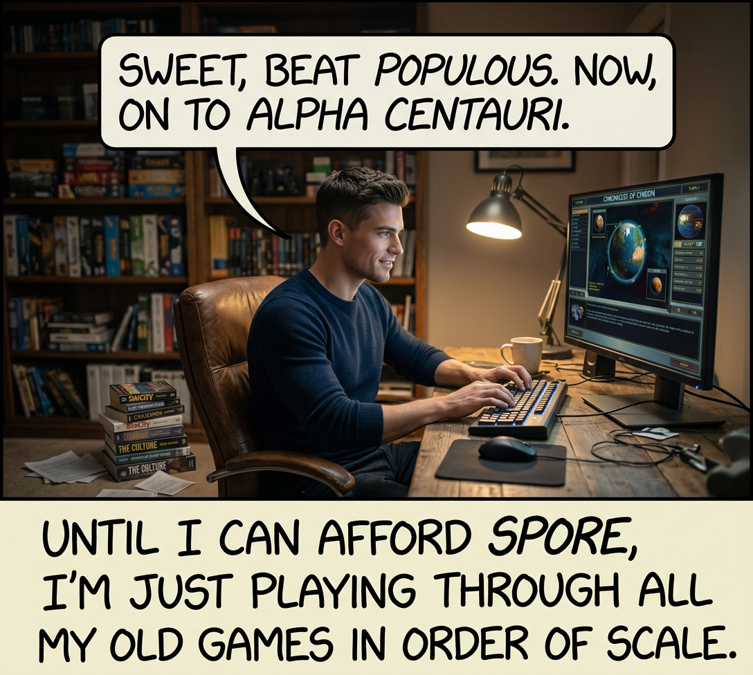 Way to not support the GMA 950 under OS X, Spore.  :(