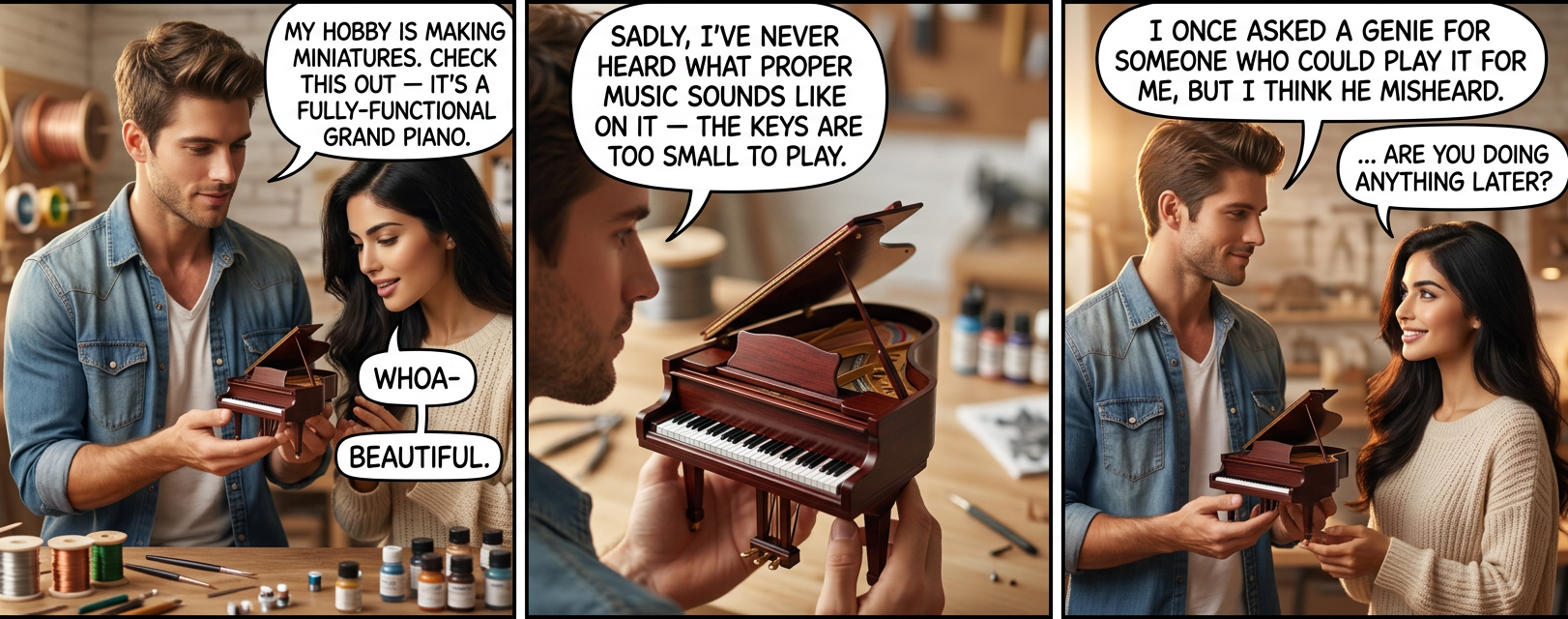 Good thing he didn't make it smaller, or it'd need someone three inches tall to play it.