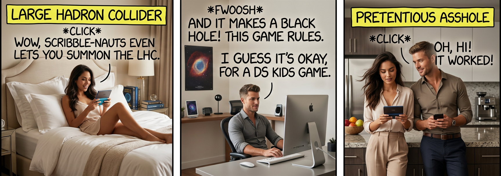 Let me look away and type 'guy who's just jealous that I beat all his MarioKart times' and turn back, and ... yup, there you are again!