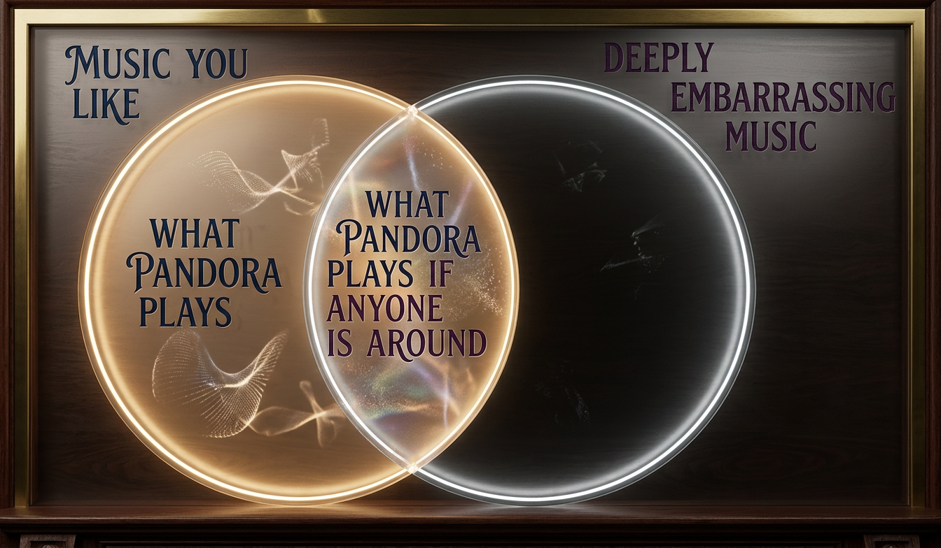 What?  Oh, no, the 'Enchanted' soundtrack was just playing because Pandora's algorithms are terrible.  [silence] ... (quietly) That's how you knooooooow ...