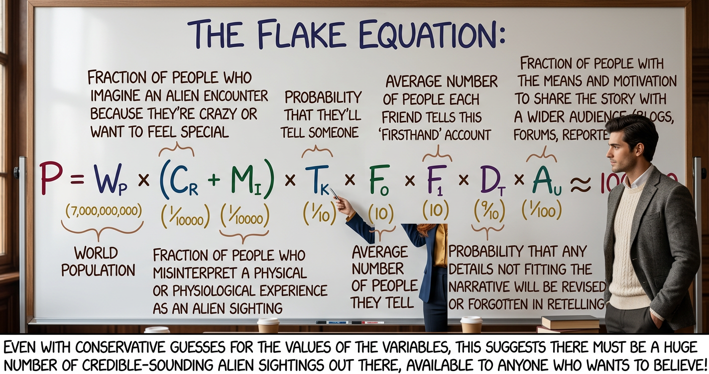 Statistics suggest that there should be tons of alien encounter stories, and in practice there are tons of alien encounter stories. This is known as Fermi's Lack-of-a-Paradox.
