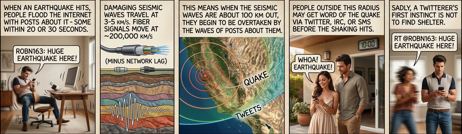 The USGS operates a really neat email/SMS earthquake notification service (earthquake.usgs.gov/ens/) that allows fine-grained control of notifications.