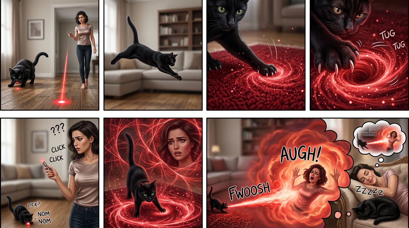 It's a lasing cat-vity!