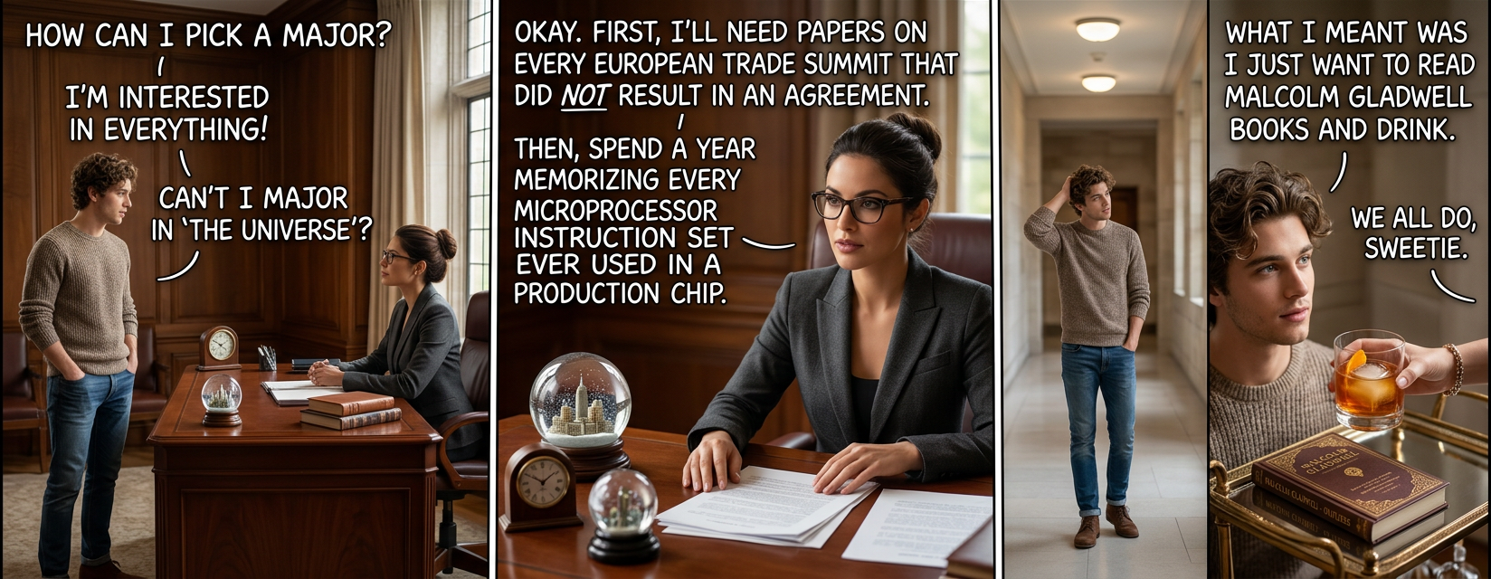 I hear Steven Levitt is writing a book analyzing A.J. Jacobs' quest to spend a year reading everything Malcolm Gladwell ever wrote. The audiobook will be narrated by Robert Krulwich of Radiolab.