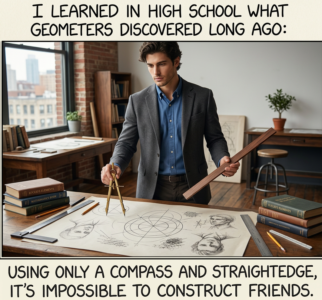 The Greeks long suspected this, but it wasn't until April 12th of 1882 that Ferdinand von Lindemann conclusively proved it when he constructed himself the most awesome birthday party possible and nobody showed up.