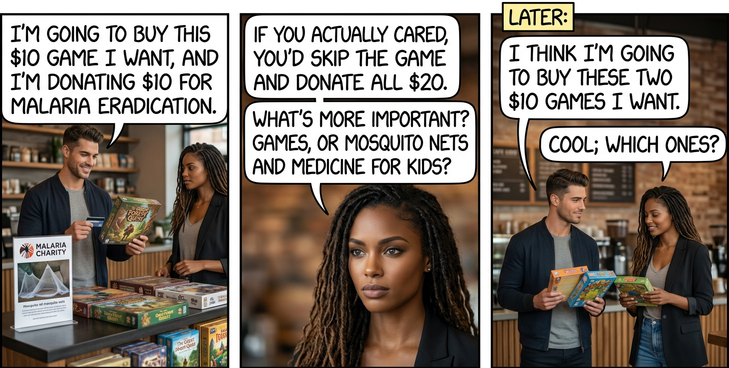 I usually respond to someone else doing something good by figuring out a reason that they're not really as good as they seem. But I've been realizing lately that there's an easier way to handle these situations, and it involves zero internet arguments.