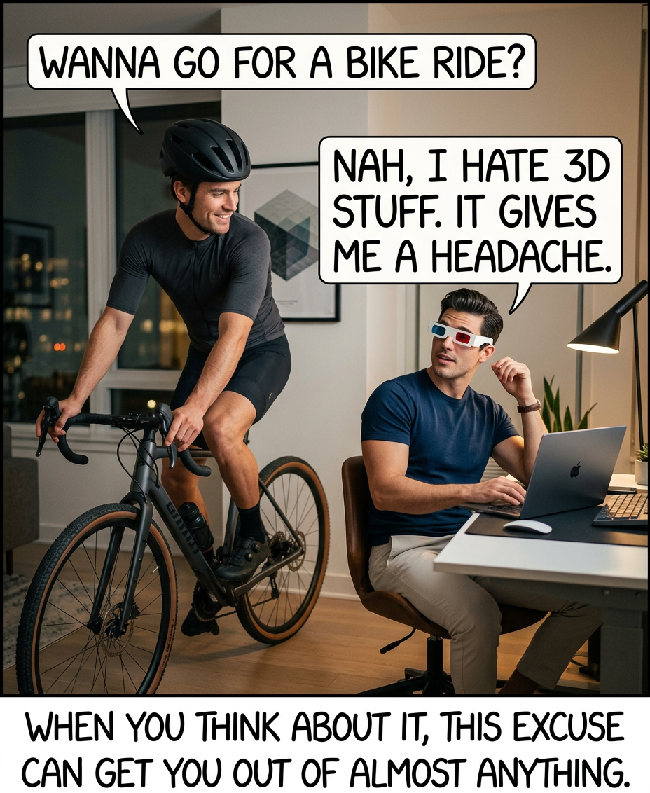 I'm only willing to visit placid lakes, salt flats, and painting exhibits until the world's 3D technology improves.