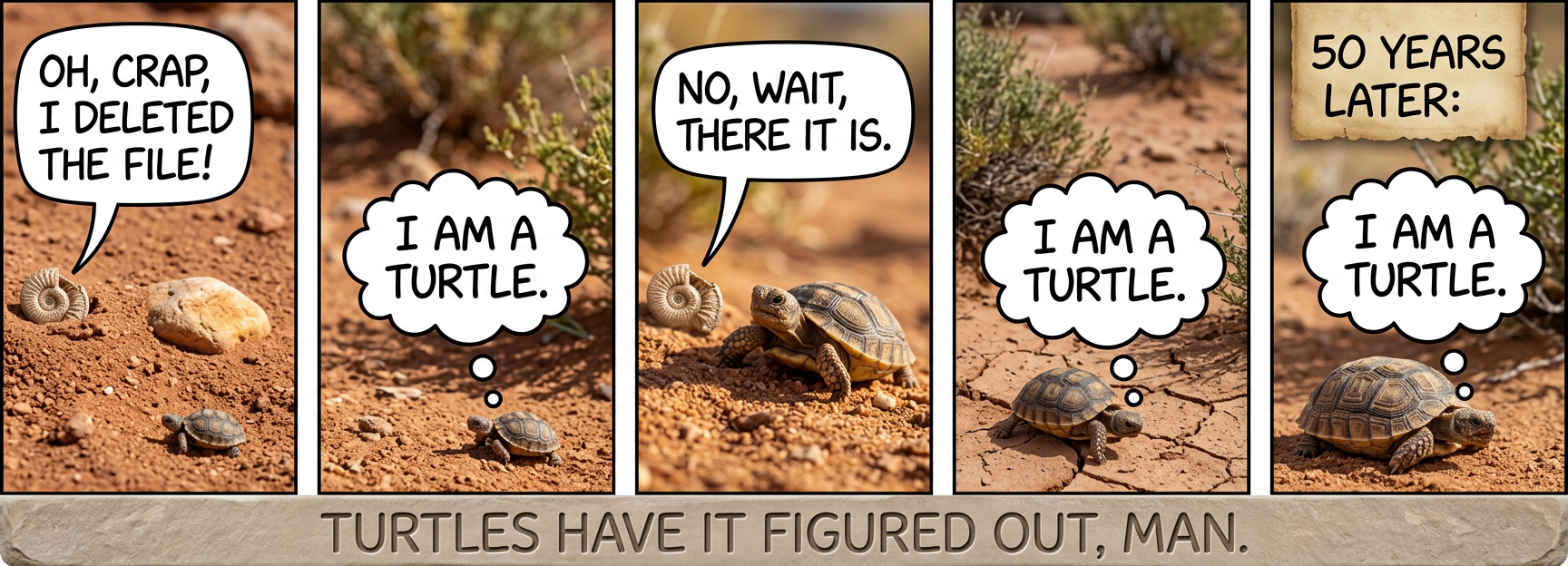 You're a turtle!