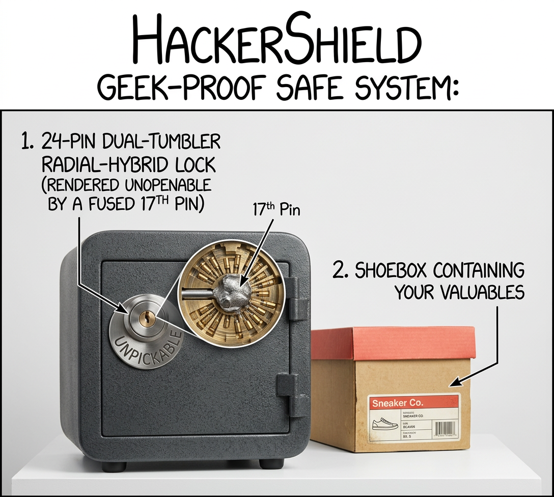 The safe is empty except for an unsolved 5x5 Rubik's cube.