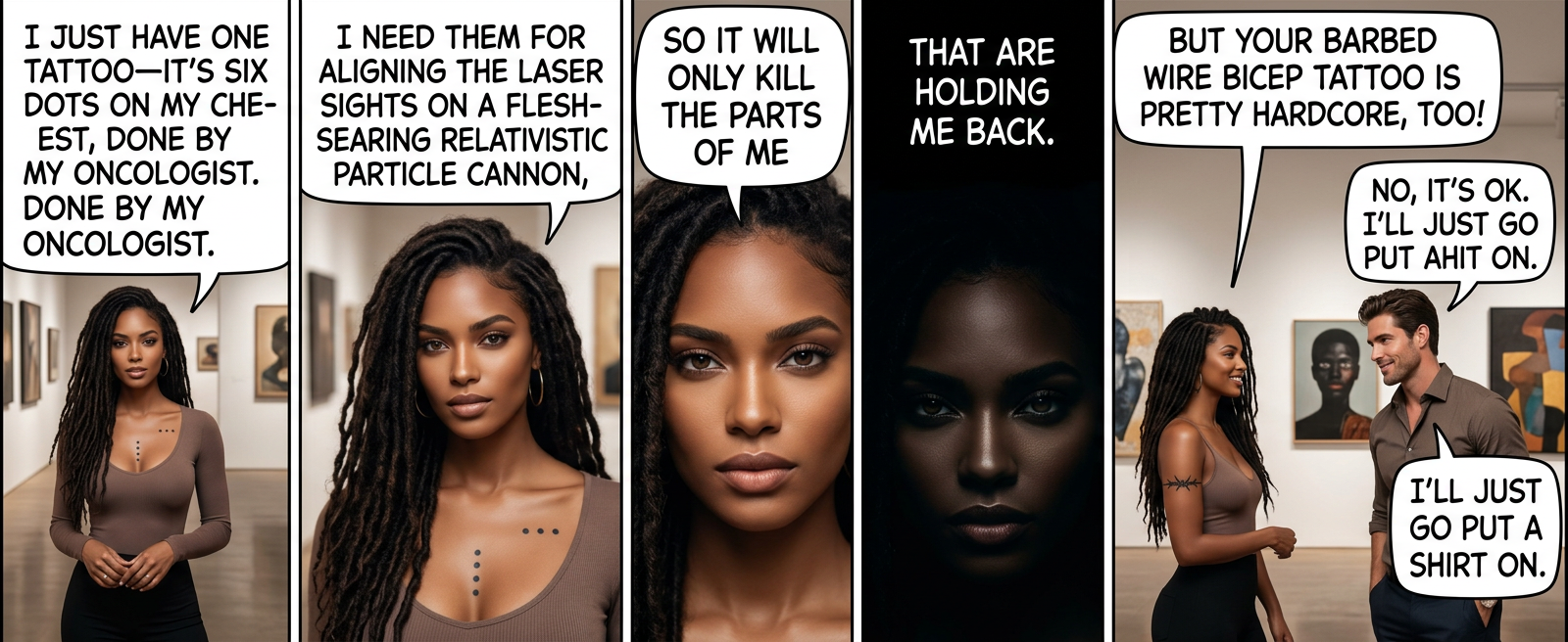 I calculate that the electrons in radiation therapy hit you at 99.8% of the speed of light, and the beam used in a 90-second gamma ray therapy session could, if fired with less precision, kill a horse (they did not let me test this).