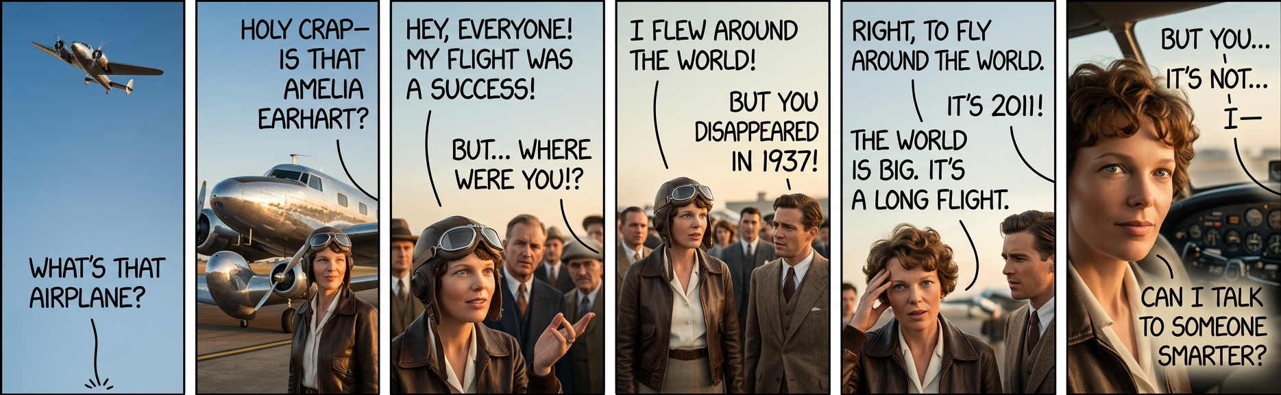 The Roanoke Lost Colonists founded Roanoke, the Franklin Expedition reached the Pacific in 2009 when the Northwest Passage opened, and Jimmy Hoffa currently heads the Teamsters Union--he just started going by 'James'.
