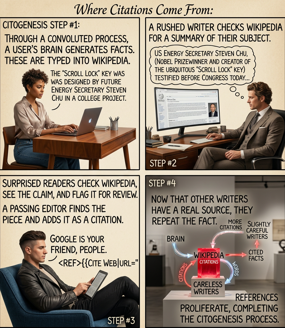 I just read a pop-science book by a respected author. One chapter, and much of the thesis, was based around wildly inaccurate data which traced back to ... Wikipedia. To encourage people to be on their toes, I'm not going to say what book or author.